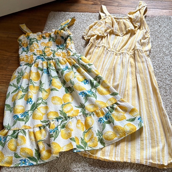 Chenault Other - Chenault Lemon Print and Striped Kids Dresses